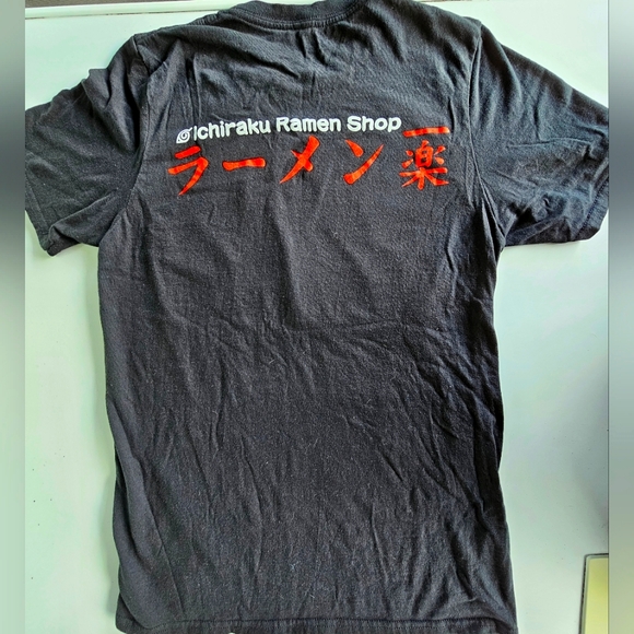 Naruto Shippuden Anime Ichiraku Ramen Shop Black Graphic T-Shirt Size Small - Picture 2 of 5